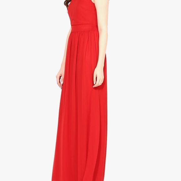 Solid Red Maxi Dress. Large - Picture 3 of 6